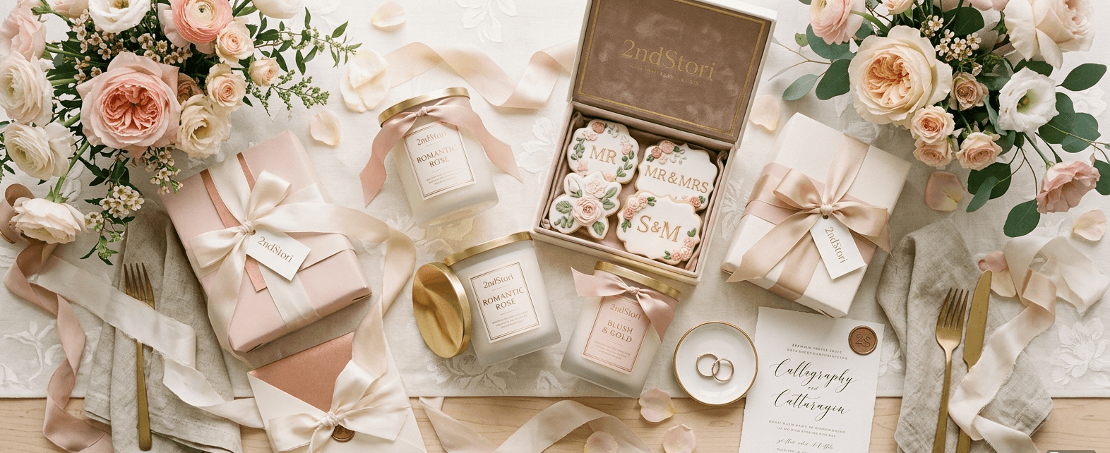 Wedding gifts and candles from the existing 2ndStori gifting page