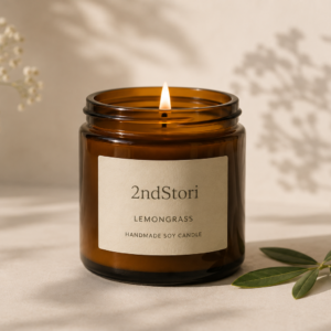 2ndstori lemongrass handmade soy candle